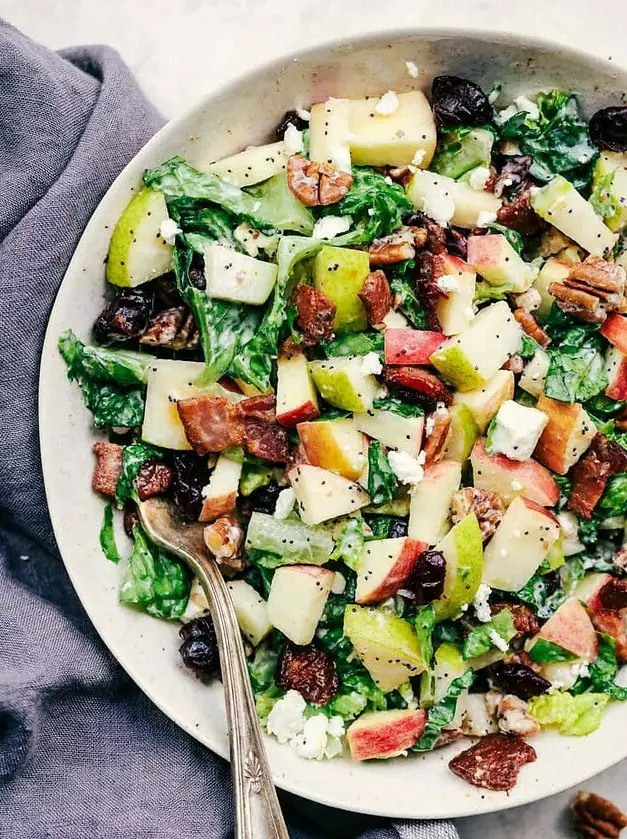 Autumn Chopped Salad with Creamy Poppyseed Dressing