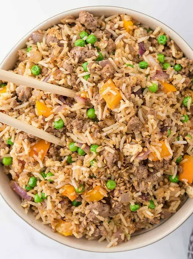 Ground Beef Fried Rice