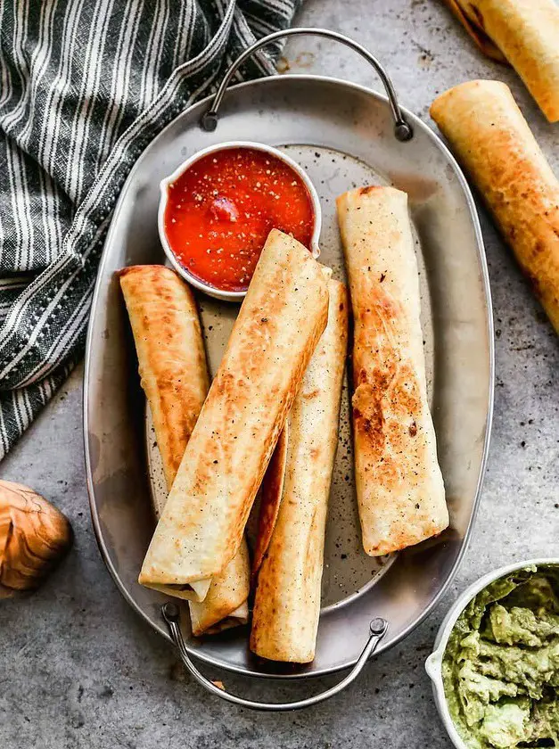 Crispy Bean and Cheese Burritos