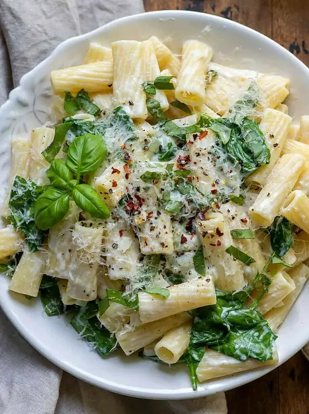 Spinach Goat Cheese Pasta