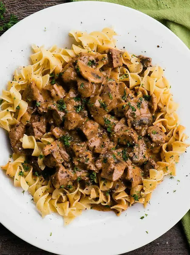 Pressure Cooker Beef Stroganoff