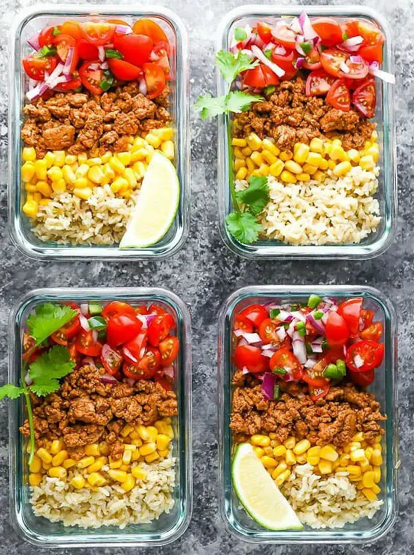 Turkey Taco Meal Prep Bowls