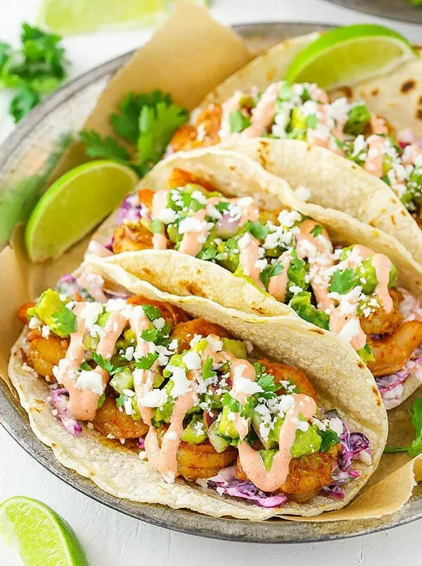 Spicy Sriracha Shrimp Tacos