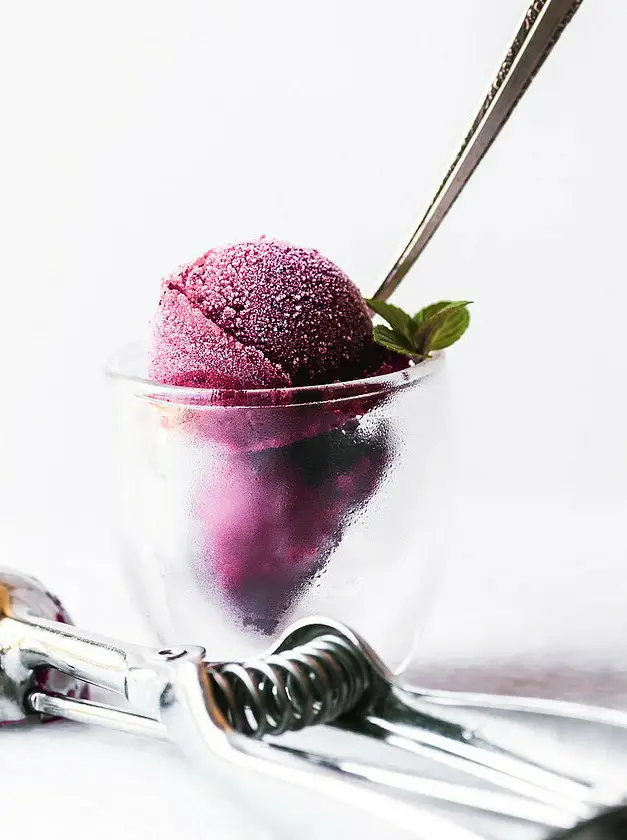 Easy Plum Amaretto Sorbet