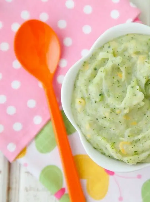 Broccoli, Potato and Cheese Puree