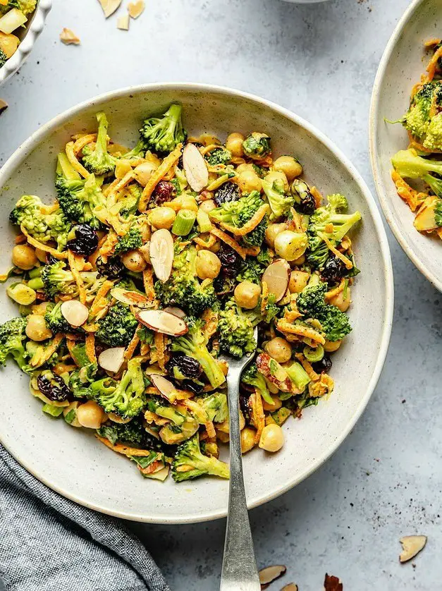 Vegan Curried Broccoli Chickpea Salad