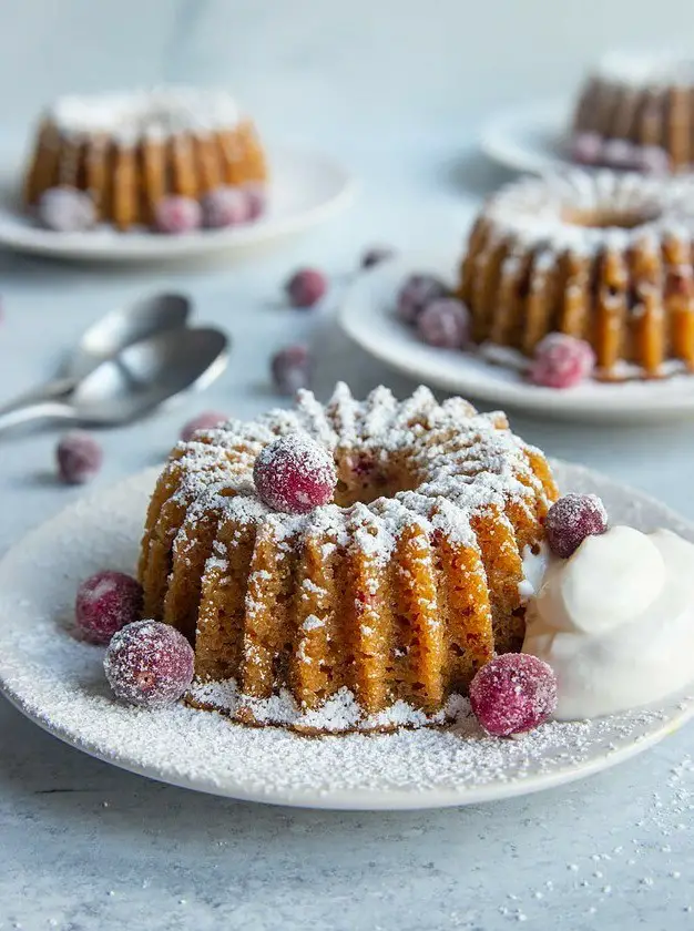 Cranberry Orange Mini Bundt Cakes