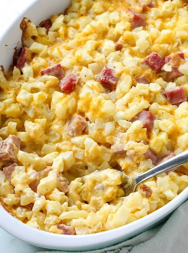 Cheesy Ham and Potato Casserole