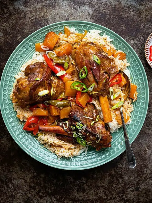 Caribbean Braised Lamb Shanks