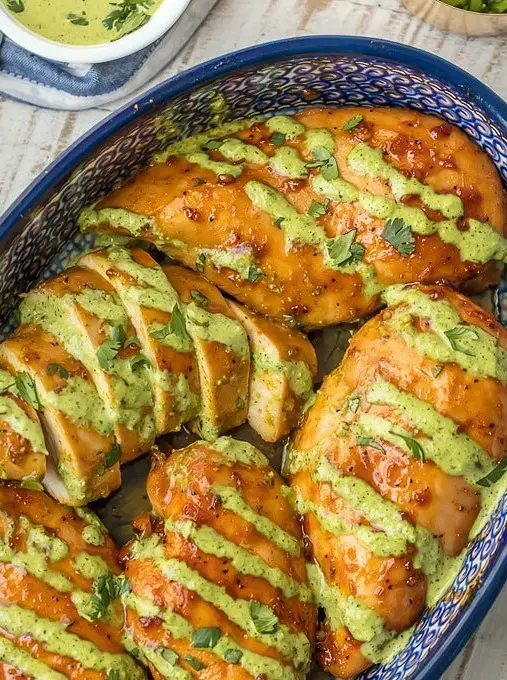 Peruvian Chicken with Green Sauce