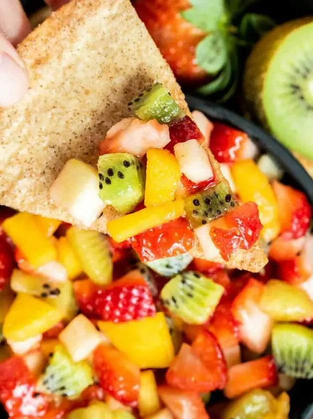 Fruit Salsa with Cinnamon Chips