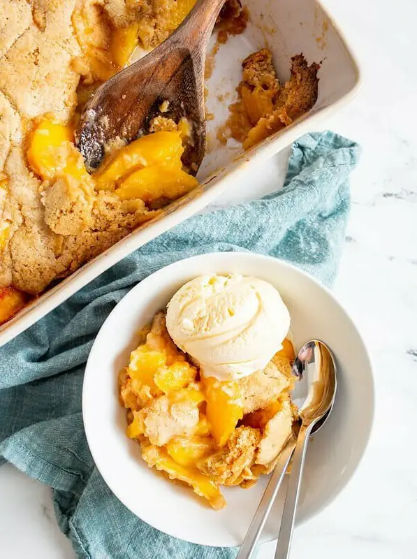 Frozen Peach Cobbler