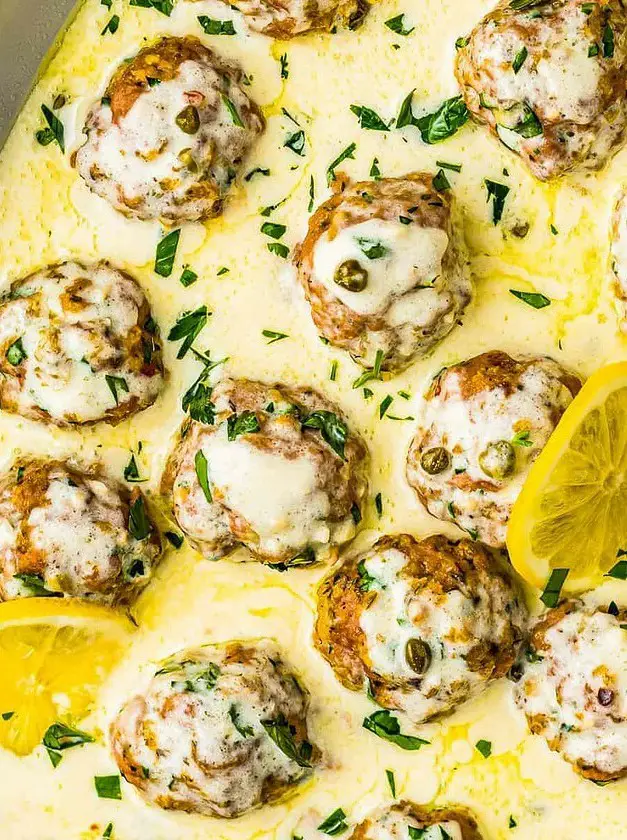 Chicken Piccata Meatballs