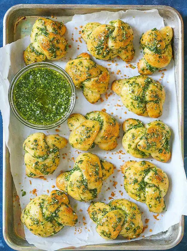 Pesto Garlic Knots