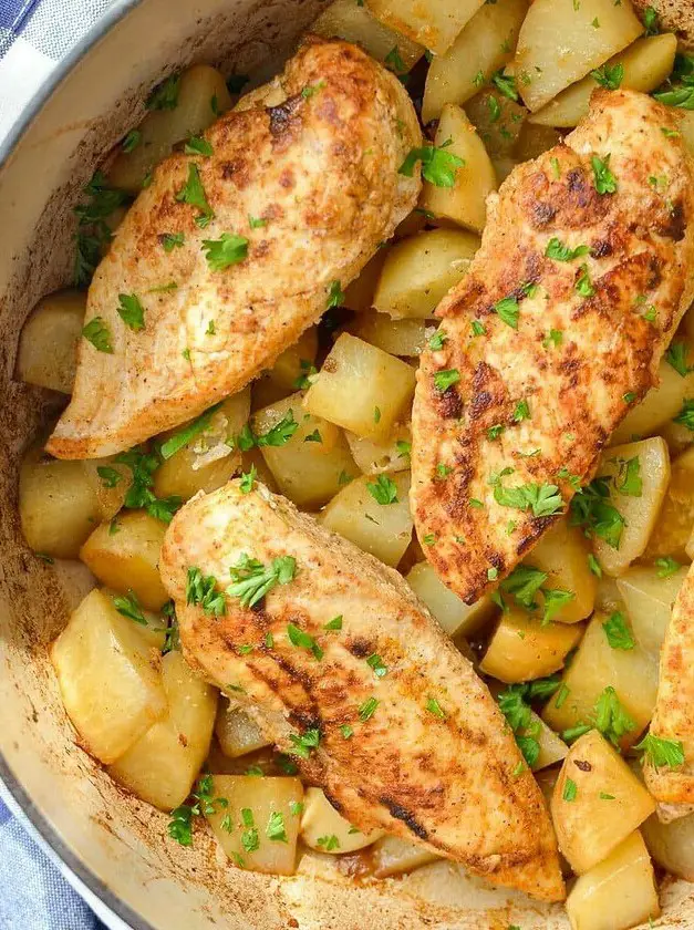 Dutch Oven Chicken Breast and Potatoes