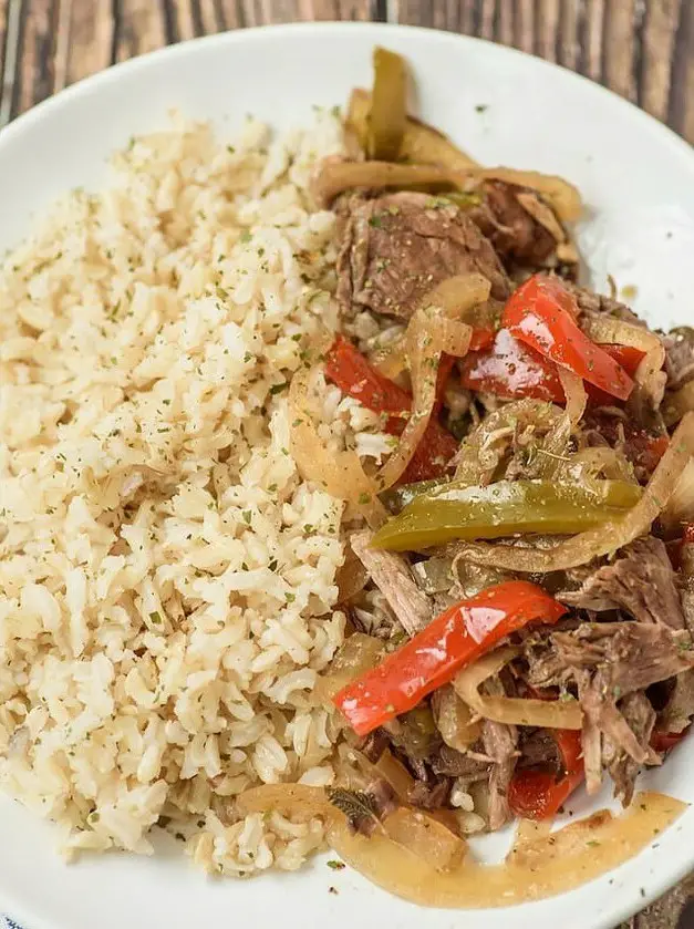 Crockpot Beef and Peppers