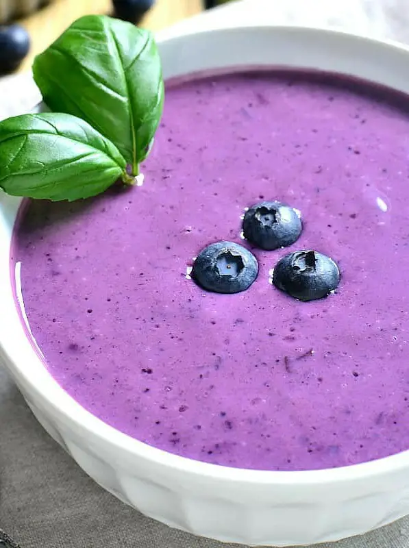 Chilled Blueberry Soup