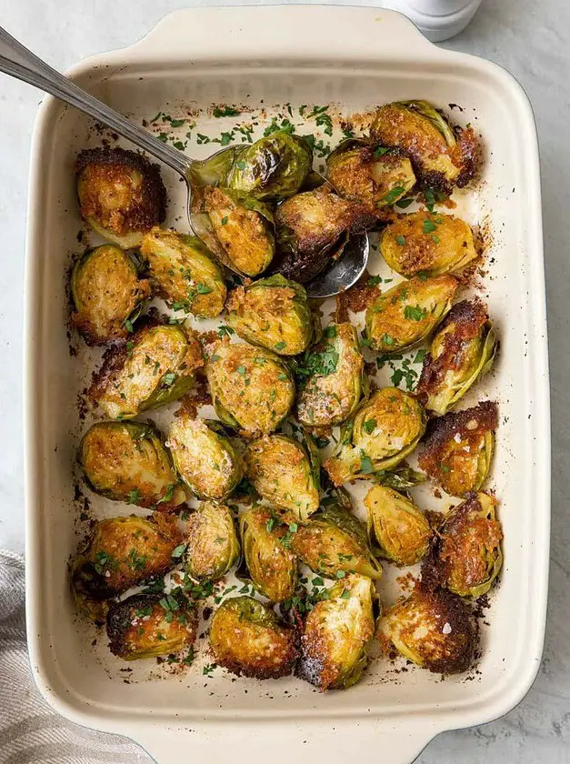 Parmesan Crusted Brussel Sprouts