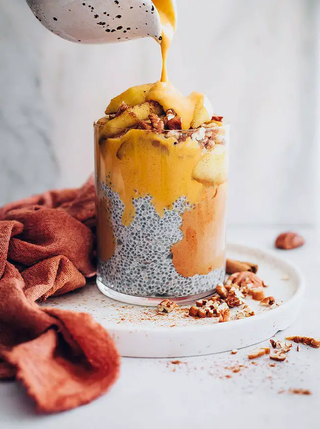 Cozy Chia Seed Pudding with Pumpkin Caramel