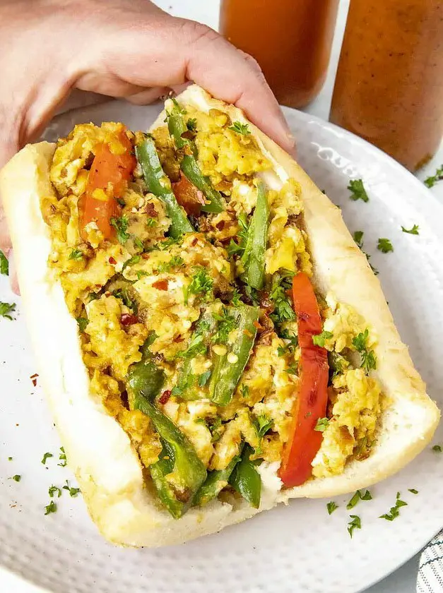 Pepper and Egg Sandwich