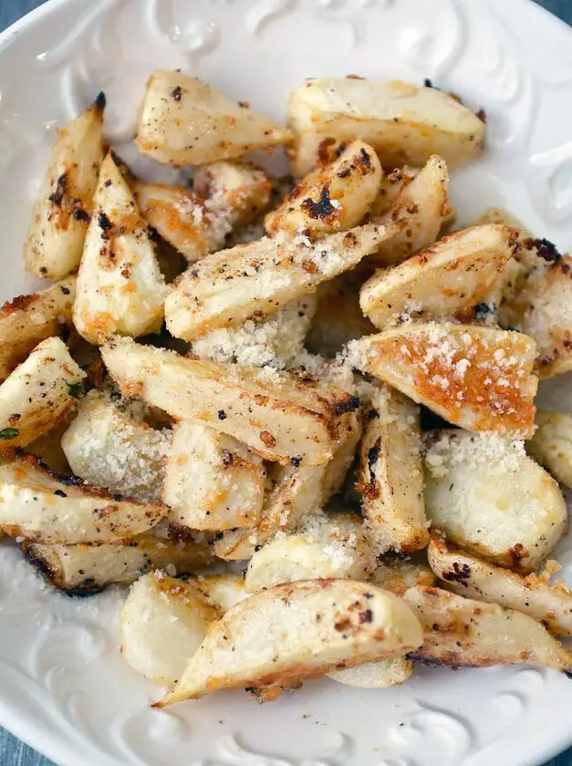 Oven Roasted Turnips with Thyme and Parmesan