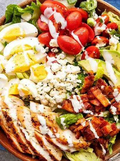 Keto Cobb Salad with Ranch Dressing