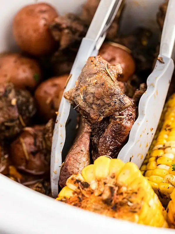 Slow Cooker Steak, Potatoes, and Corn