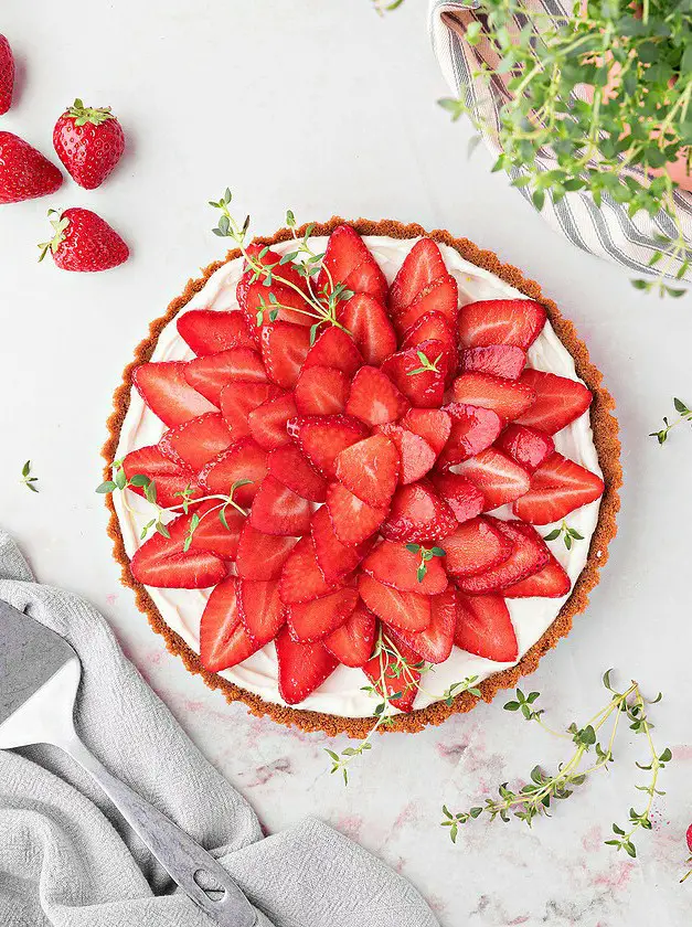 No-Bake Strawberry Lemon Tart