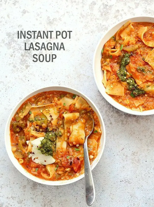 Instant Pot Lasagna Soup – Vegan Lasagna Soup