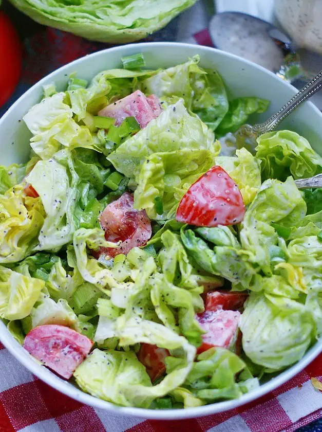 Green Salad with Creamy Mayo Vinaigrette