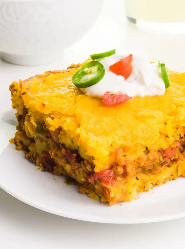 Vegan Mexican Cornbread Casserole