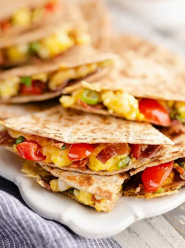 Turkey Bacon Breakfast Quesadilla