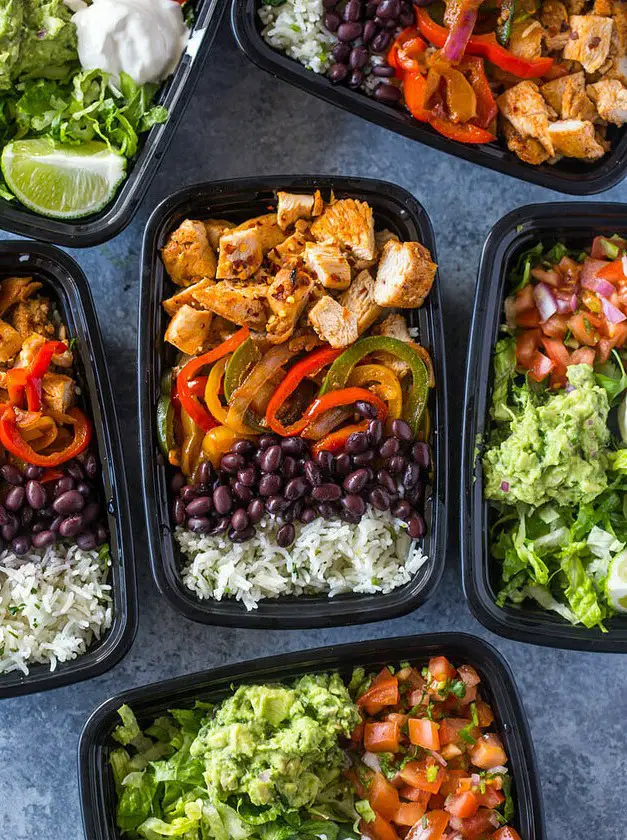 Meal-Prep Chicken Burrito Bowls