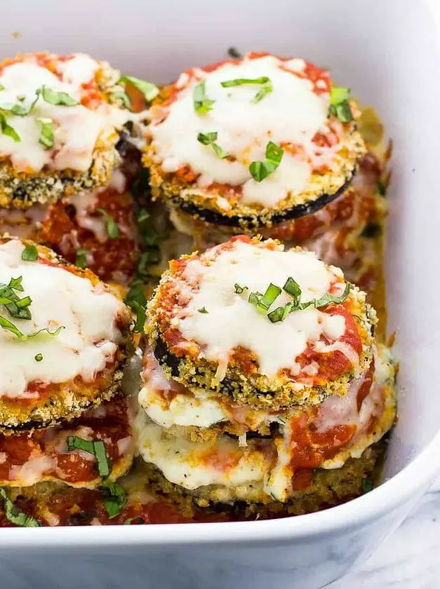 Baked Eggplant Stacks