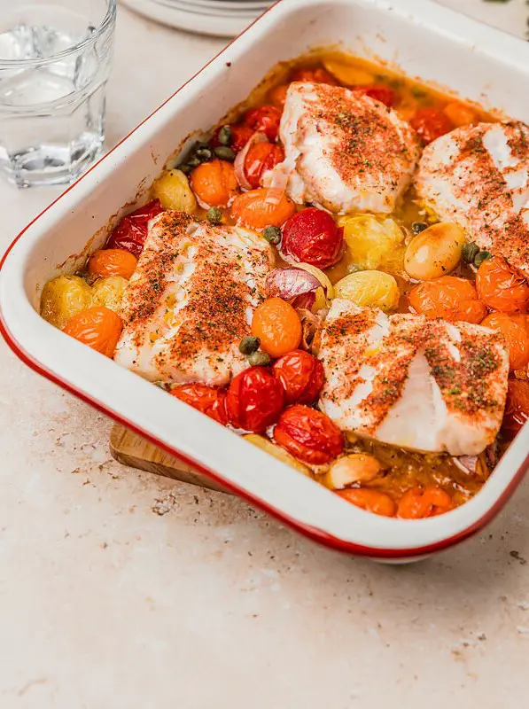 Baked Cod with Tomatoes