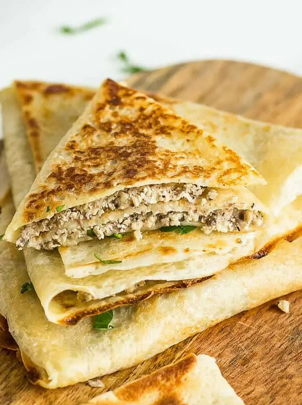 Savory Crepes with Chicken and Mushroom Filling