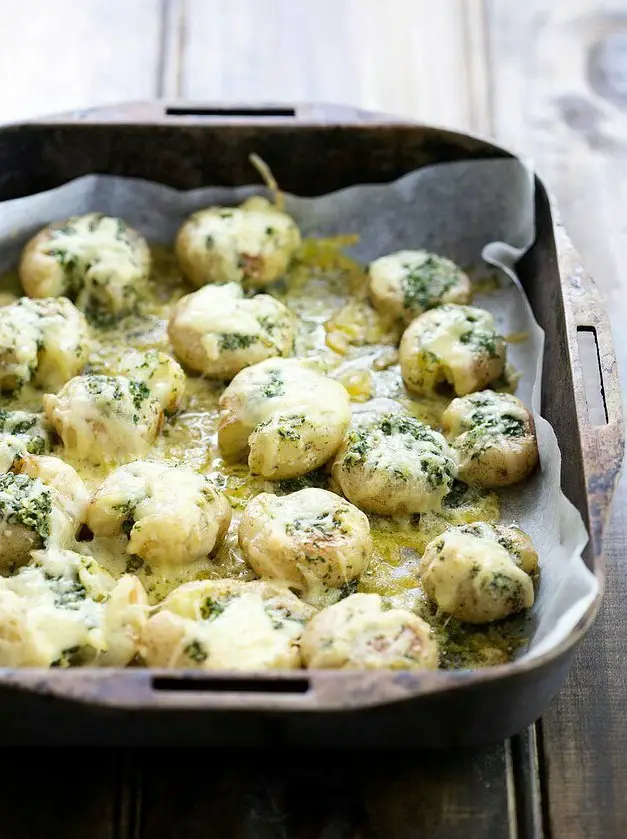 Cheesy Garlic Butter Baby Potatoes