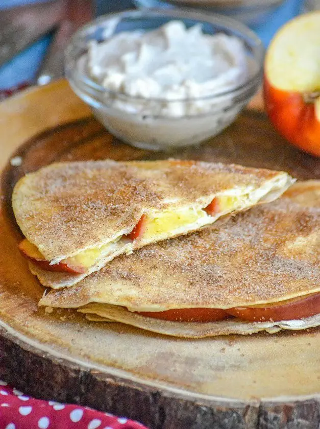 Apple Cheesecake Breakfast Quesadillas