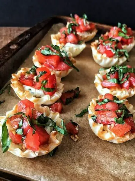 Cheesy Bruschetta Bites