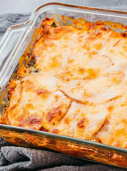 Lasagna with Turkey Slices