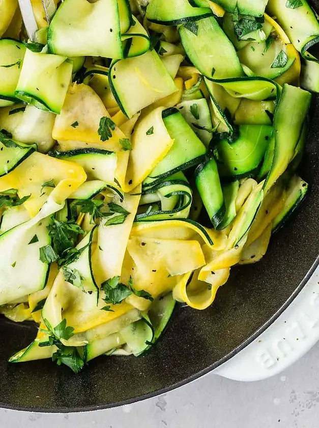 Sautéed Summer Squash and Zucchini Ribbons