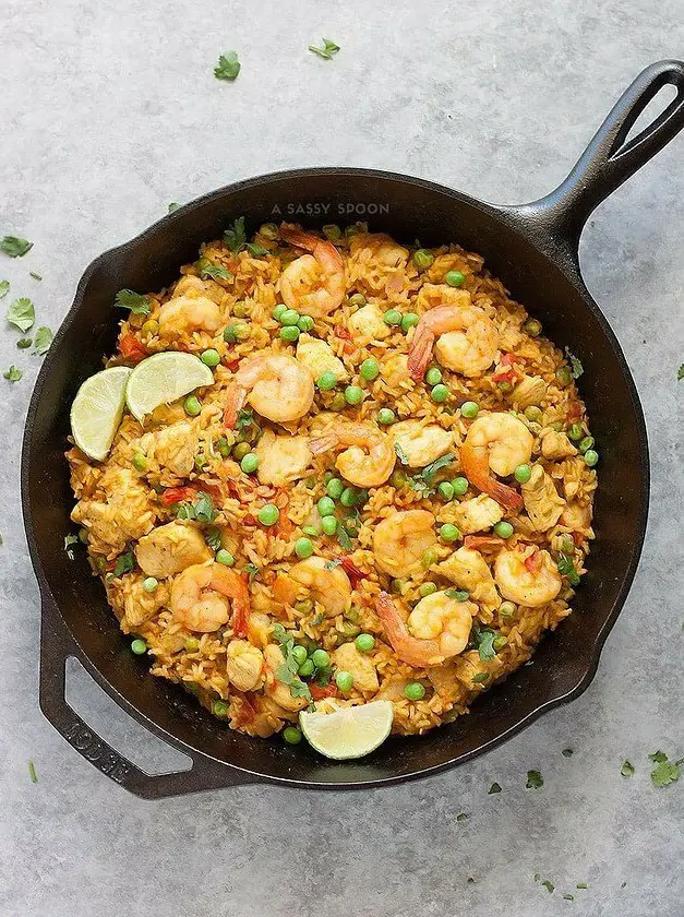 Healthy Chicken & Shrimp Paella