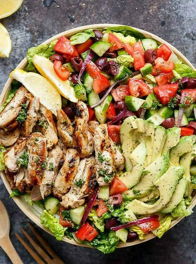 Lemon Herb Mediterranean Chicken Salad