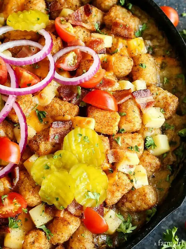 Bacon Cheeseburger Tater Tot Hotdish