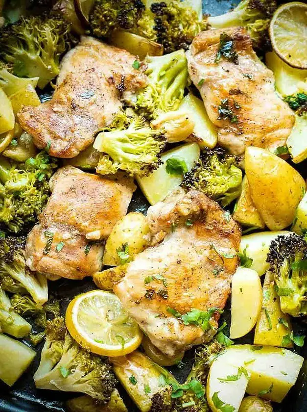 Sheet Pan Chicken Thighs Dinner