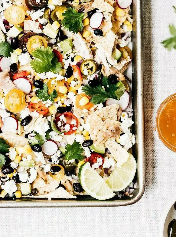 Sheet-Pan Chicken Nachos