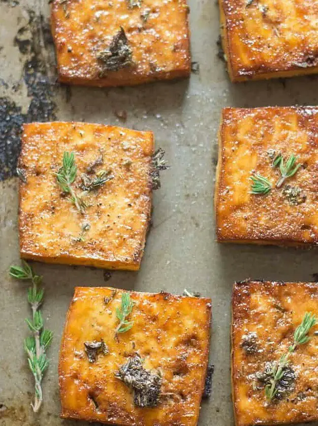 Savory Lemon & Herb Baked Tofu