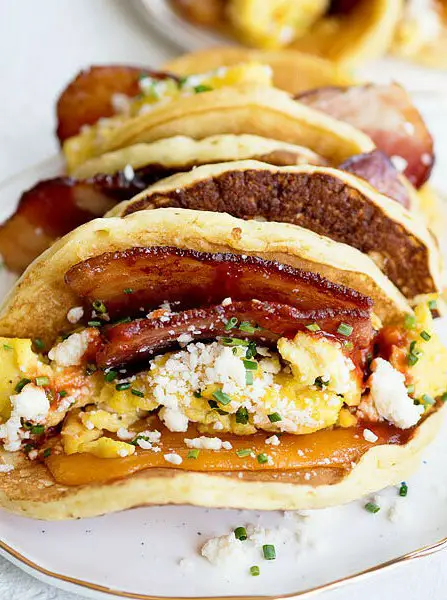 Pancake Bacon Breakfast Tacos