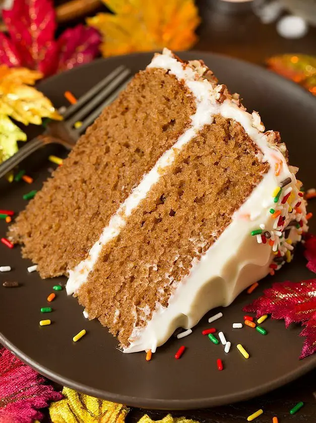 Autumn Spice Cake with Cream Cheese Frosting