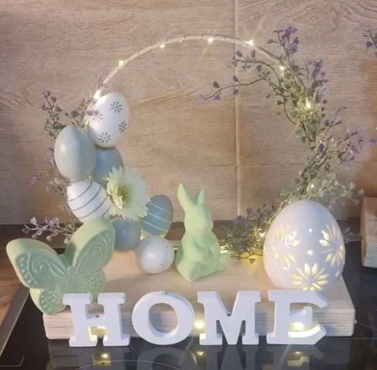 DIY EASTER “HOME” CENTERPIECE